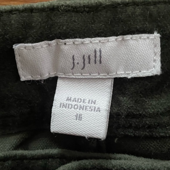 J. Jill High-Rise 5-Pocket Velveteen Stretch Jeans in Green Size 16 - Picture 8 of 9